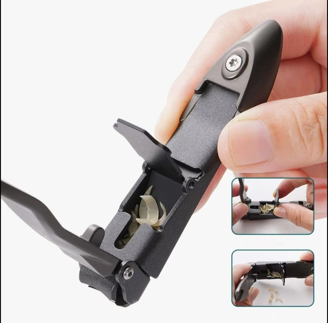 Corta uñas recolector + lima de acero inoxidable