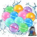 12 Globos de agua  tipo bombitas "reutilizables"